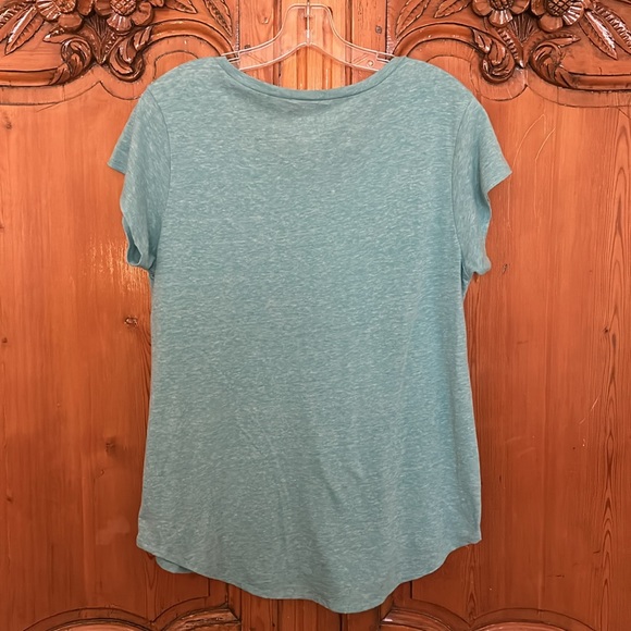 Lucky Brand Shirt Sleeved Tee in Mint Green with Colorful Graphic - Picture 3 of 6